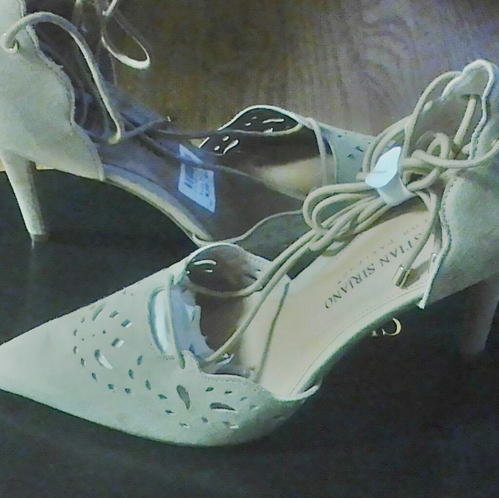 Christian siriano size 7 blue shoes